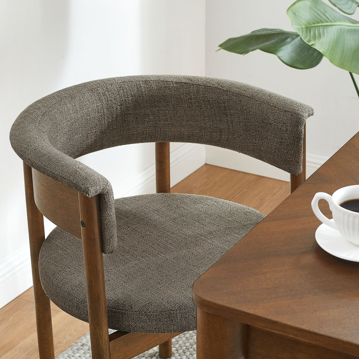 Clea Curved Upholstered Dining Chairs Set Of 2