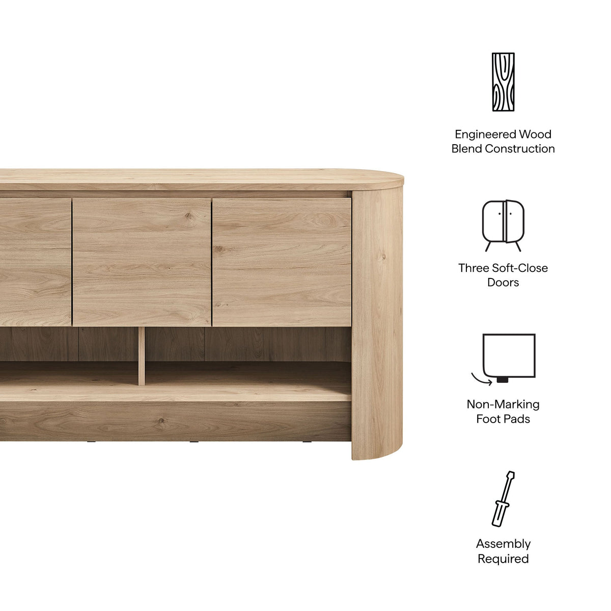 Duval 62 Inch Oval Sideboard