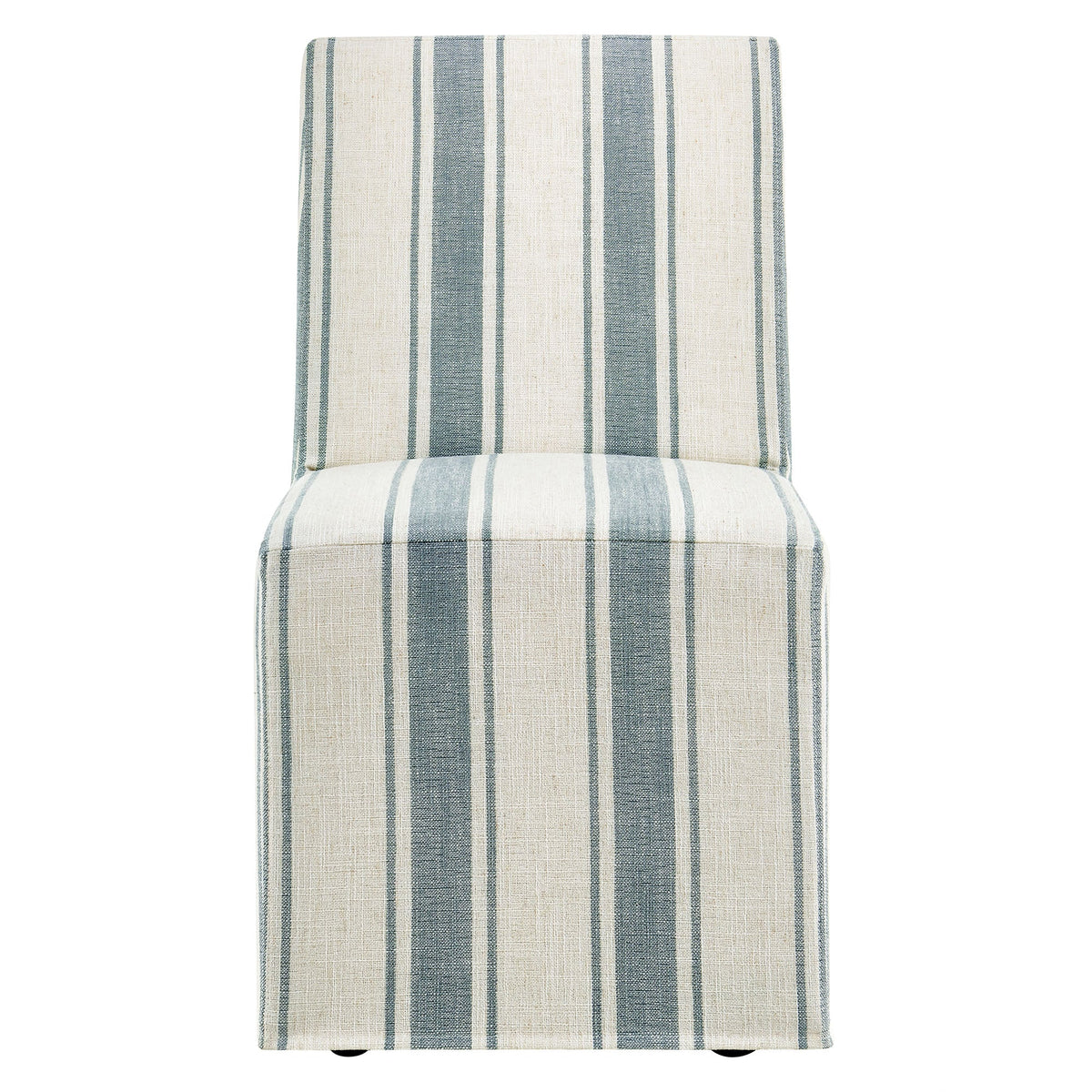 Tessera Striped Slipcovered Dining Side Chair