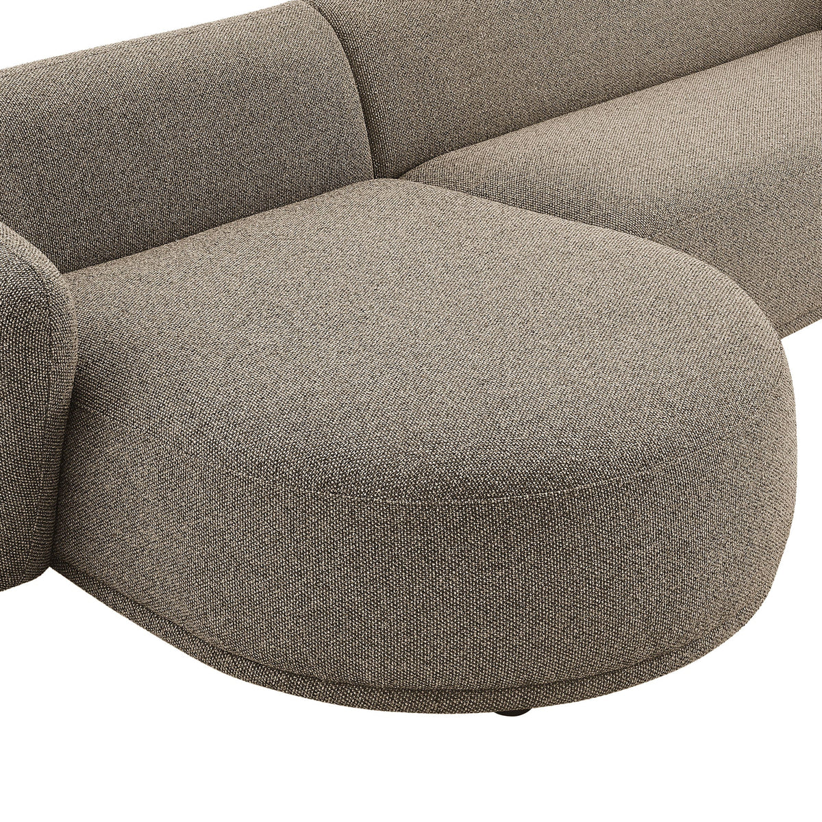 Monica 2 Piece Left Facing Boucle Fabric Modular Sofa with Chaise