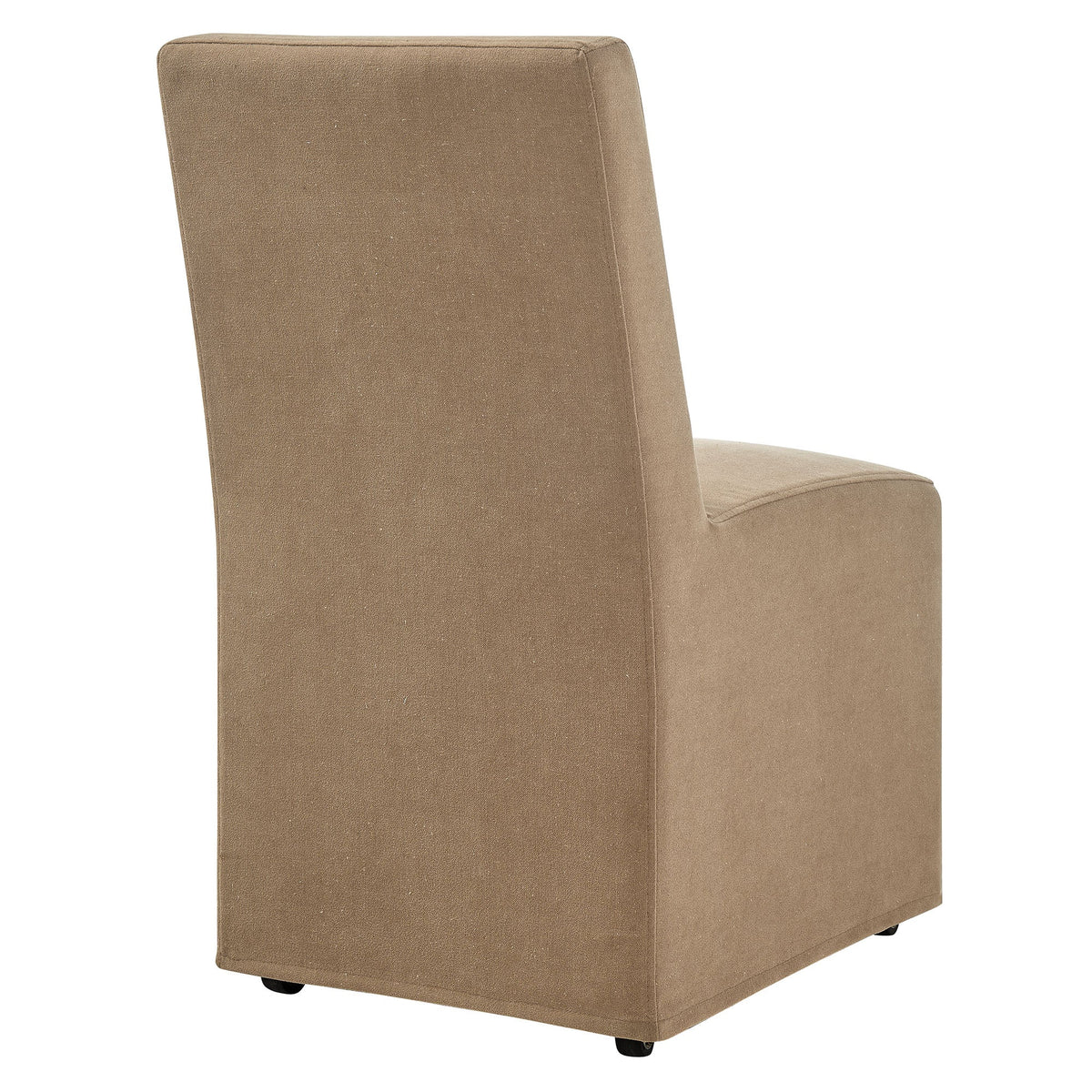 Tessera Upholstered Linen-Blend Slipcovered Dining Chair, Almond - view 3