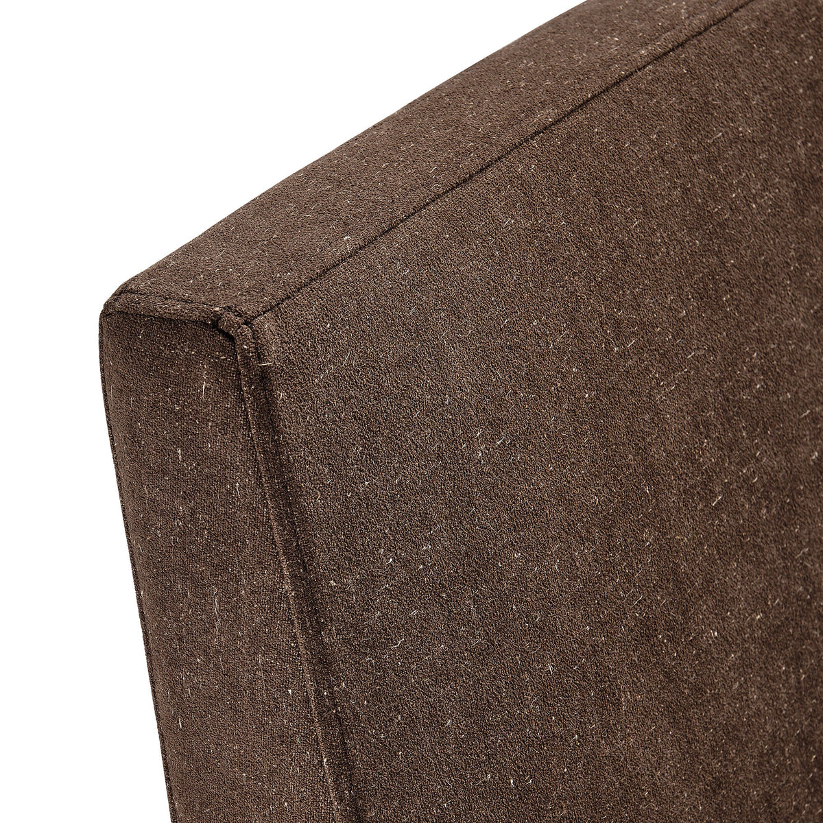 Tessera Upholstered Linen-Blend Slipcovered Dining Chair, Cocoa - view 5