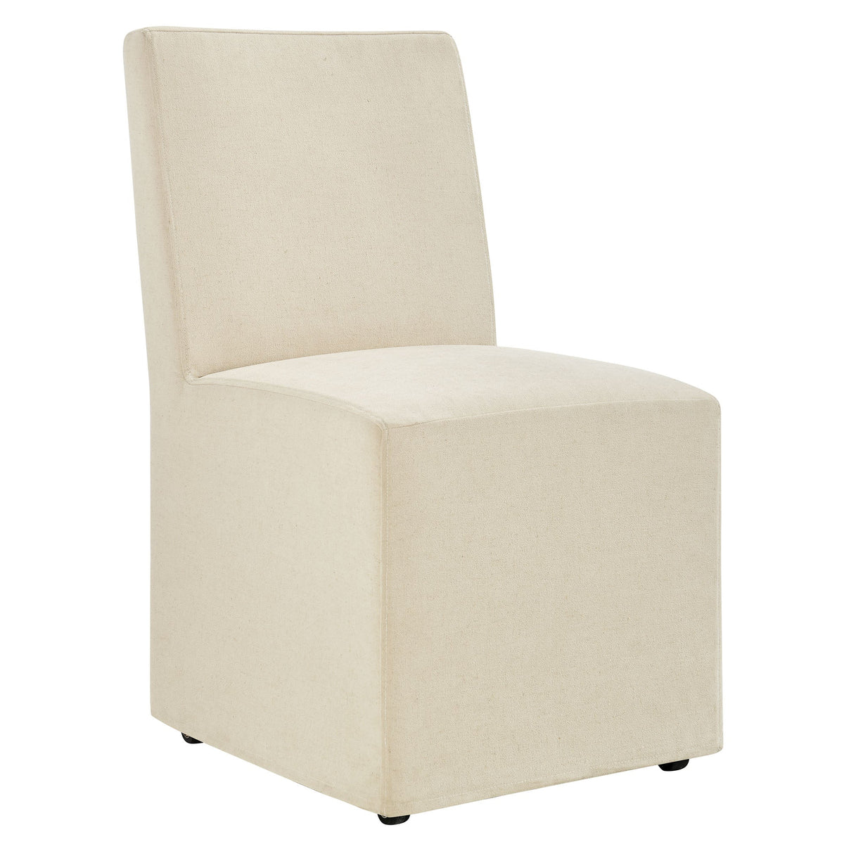 Tessera Upholstered Linen-Blend Slipcovered Dining Chair, Linen - view 1