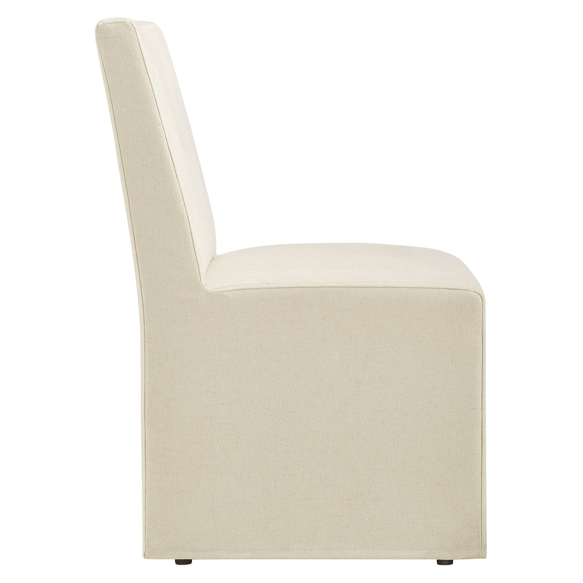 Tessera Upholstered Linen-Blend Slipcovered Dining Chair, Linen - view 2