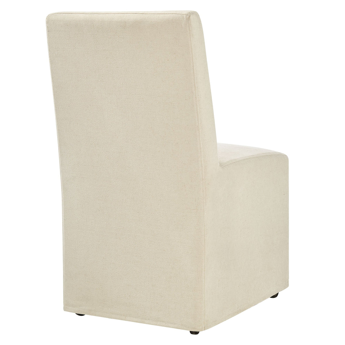 Tessera Upholstered Linen-Blend Slipcovered Dining Chair, Linen - view 3