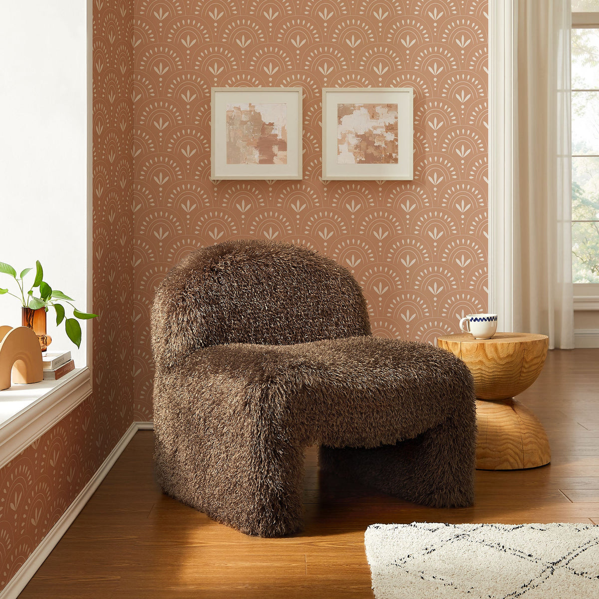 Mina Faux Fur Accent Chair - view 16