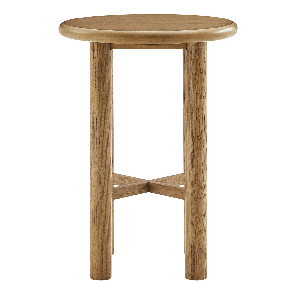 Alvia Round 30" Oak Wood Bar Table