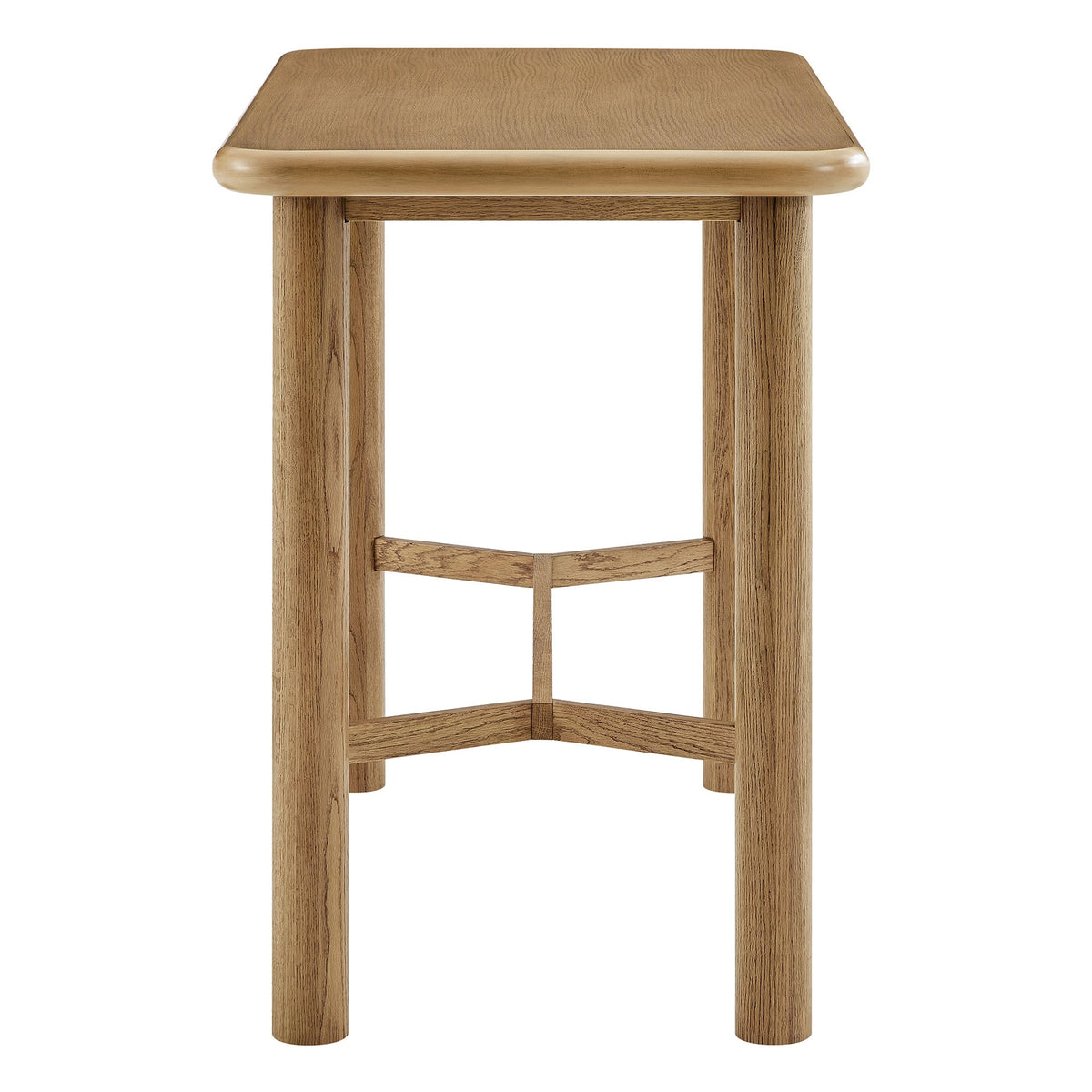 Alvia Rectangular 60" Oak Wood Bar Table