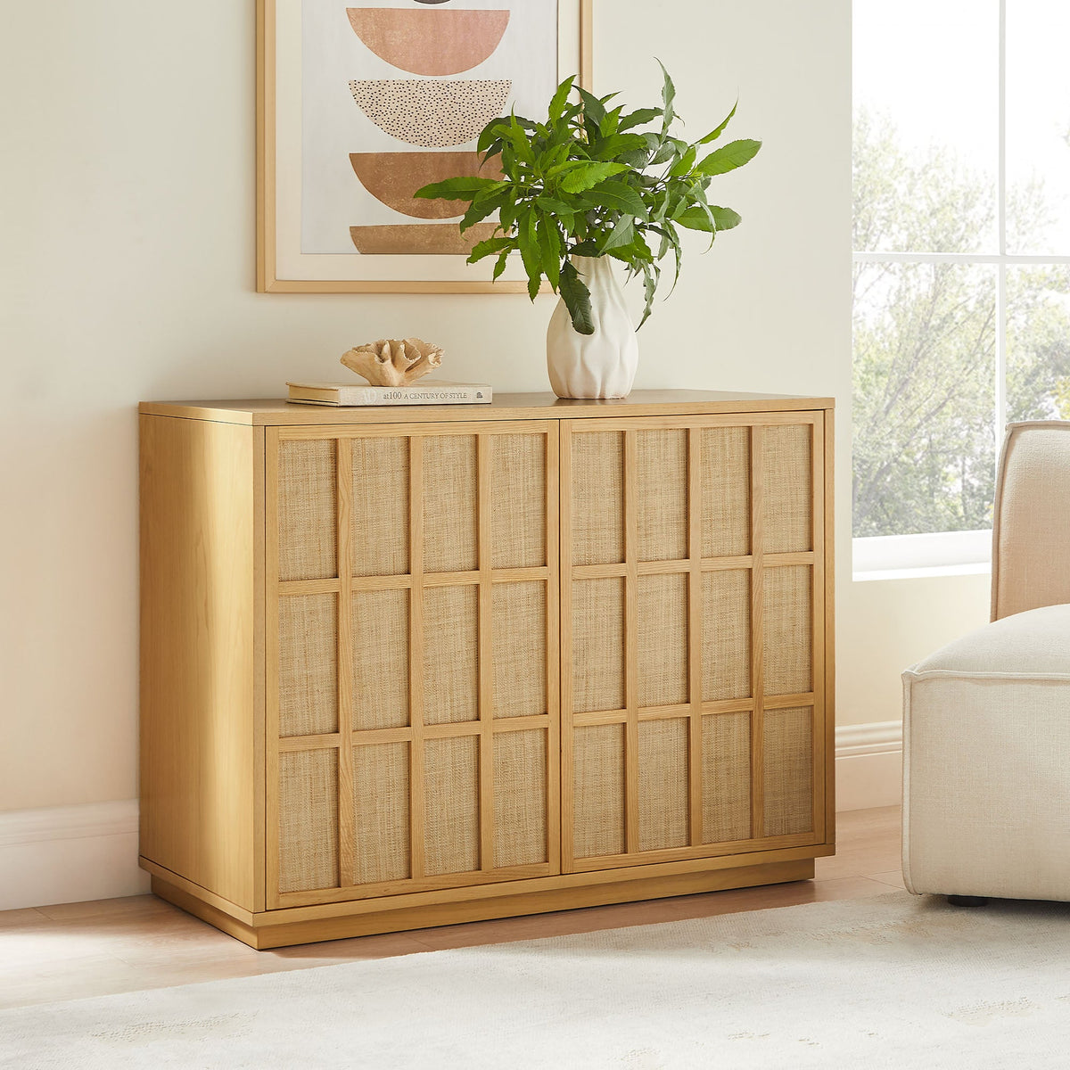 Aiko 39 Inch Japandi Accent Cabinet