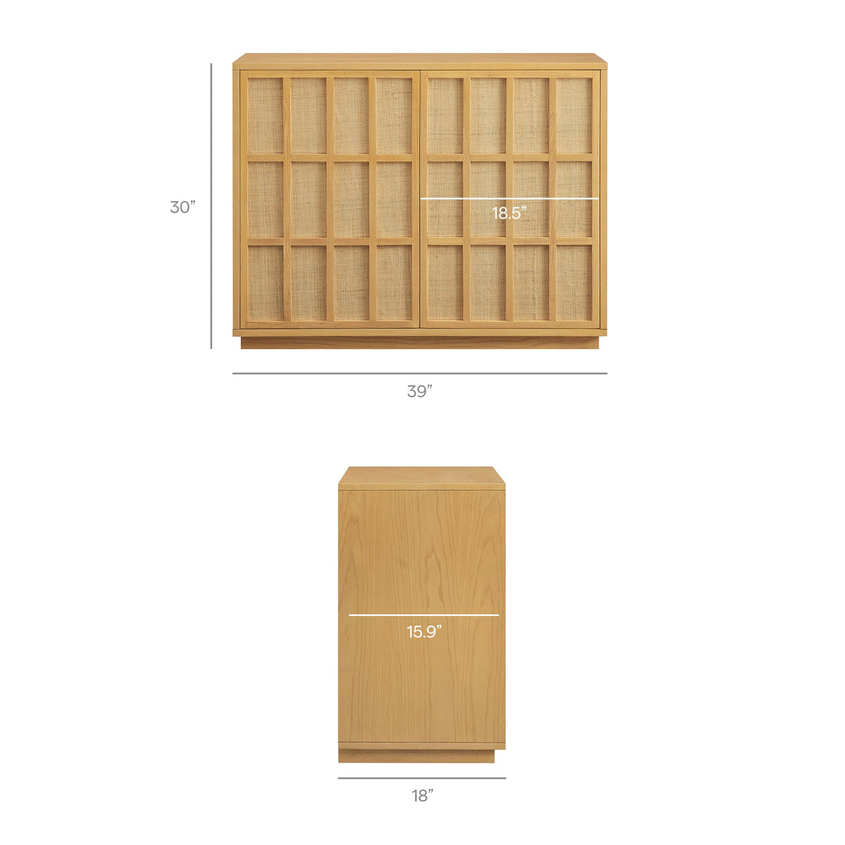 Aiko 39 Inch Japandi Accent Cabinet