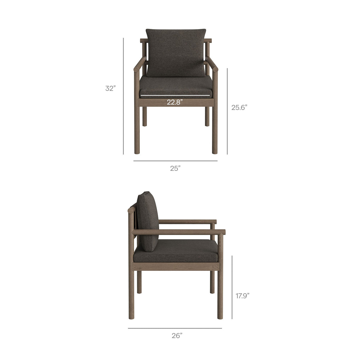Eleni 7 Piece Outdoor Patio Teak Wood Dining Set