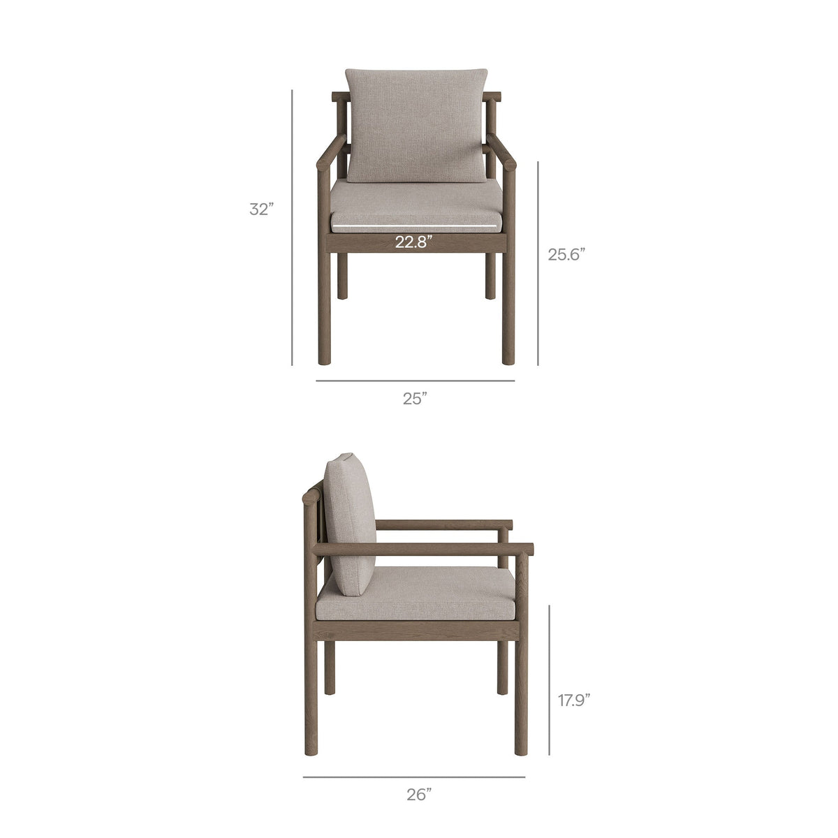 Eleni 7 Piece Outdoor Patio Teak Wood Dining Set