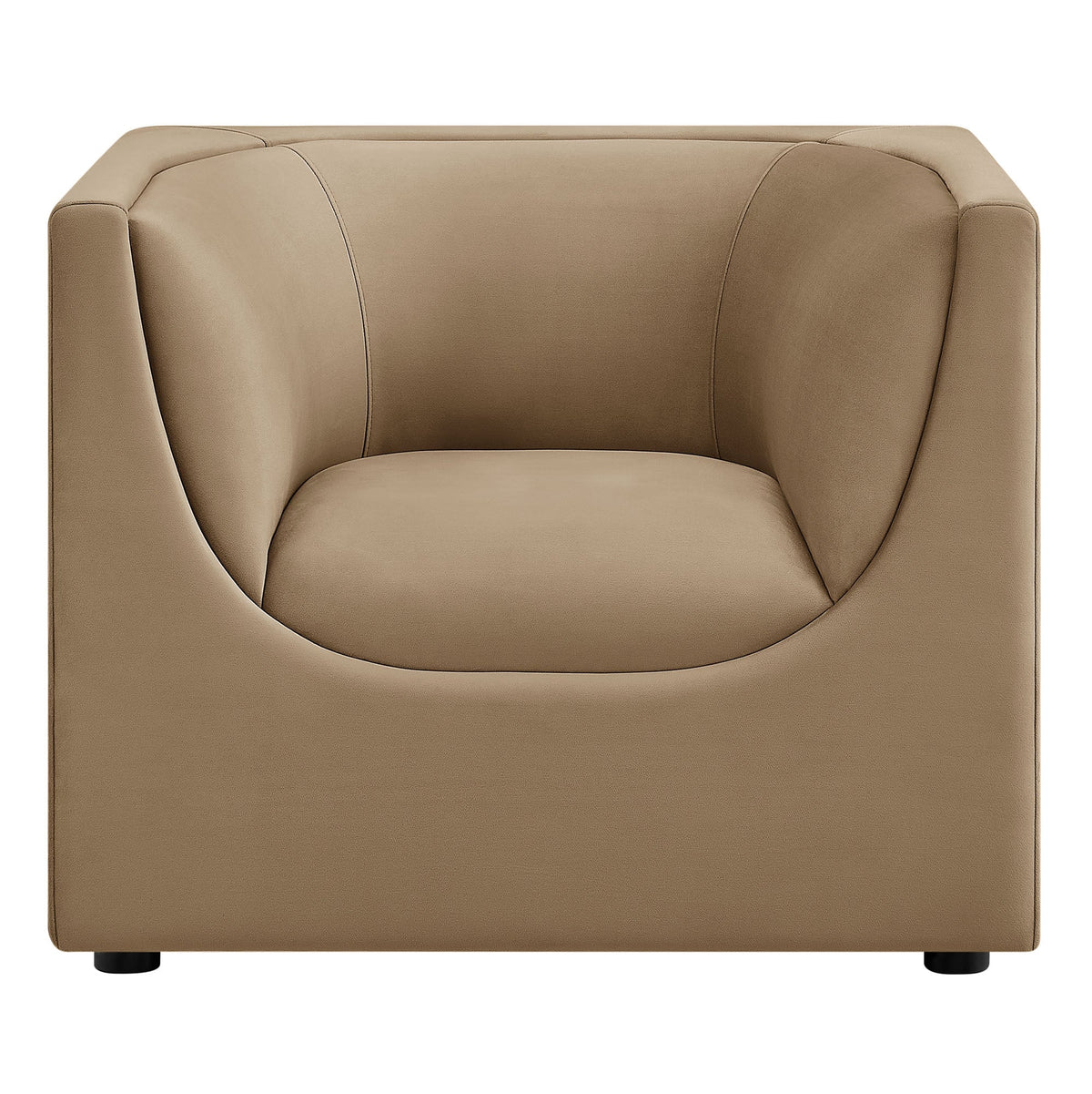 Hilda Curved Back Performance Velvet Armchair