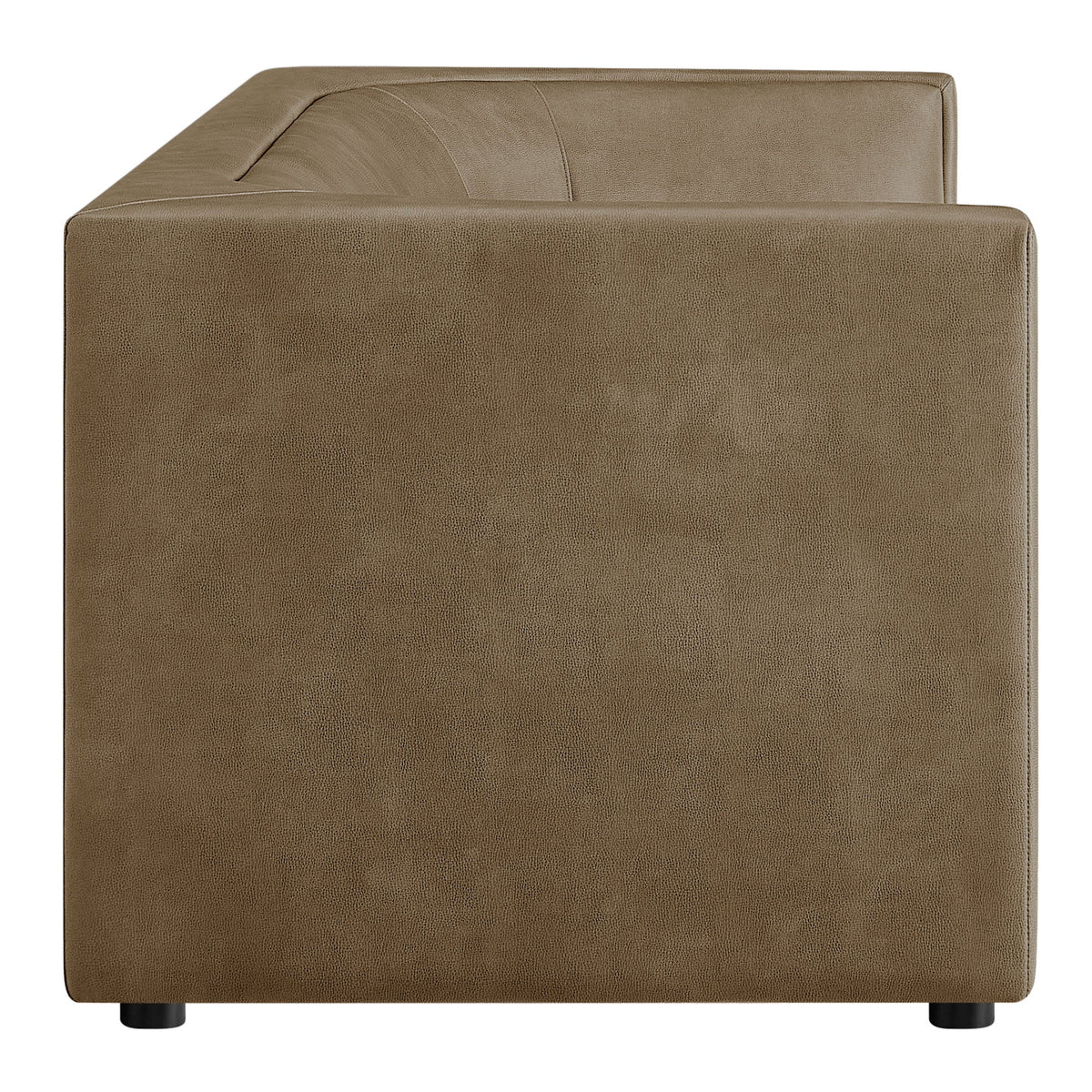 Hilda 86" Curved Back Vegan Leather Sofa - view 3