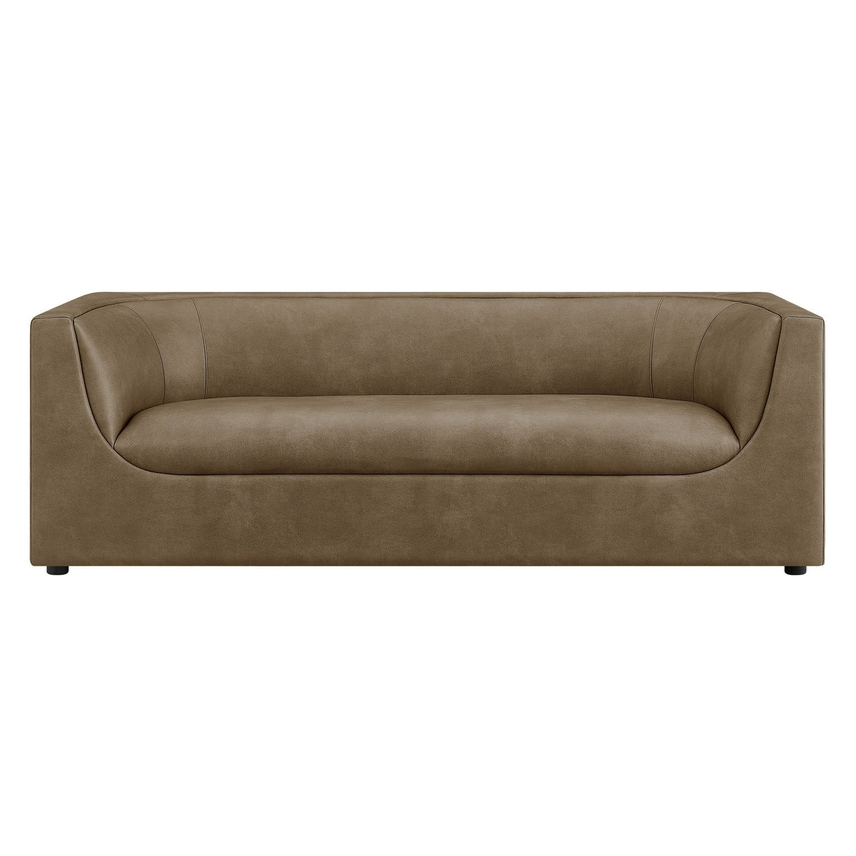 Hilda 86" Curved Back Vegan Leather Sofa - view 7
