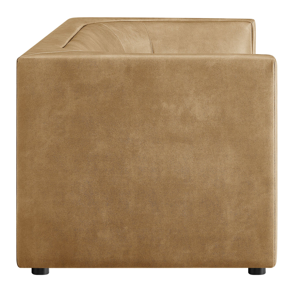 Hilda 86" Curved Back Vegan Leather Sofa - view 4
