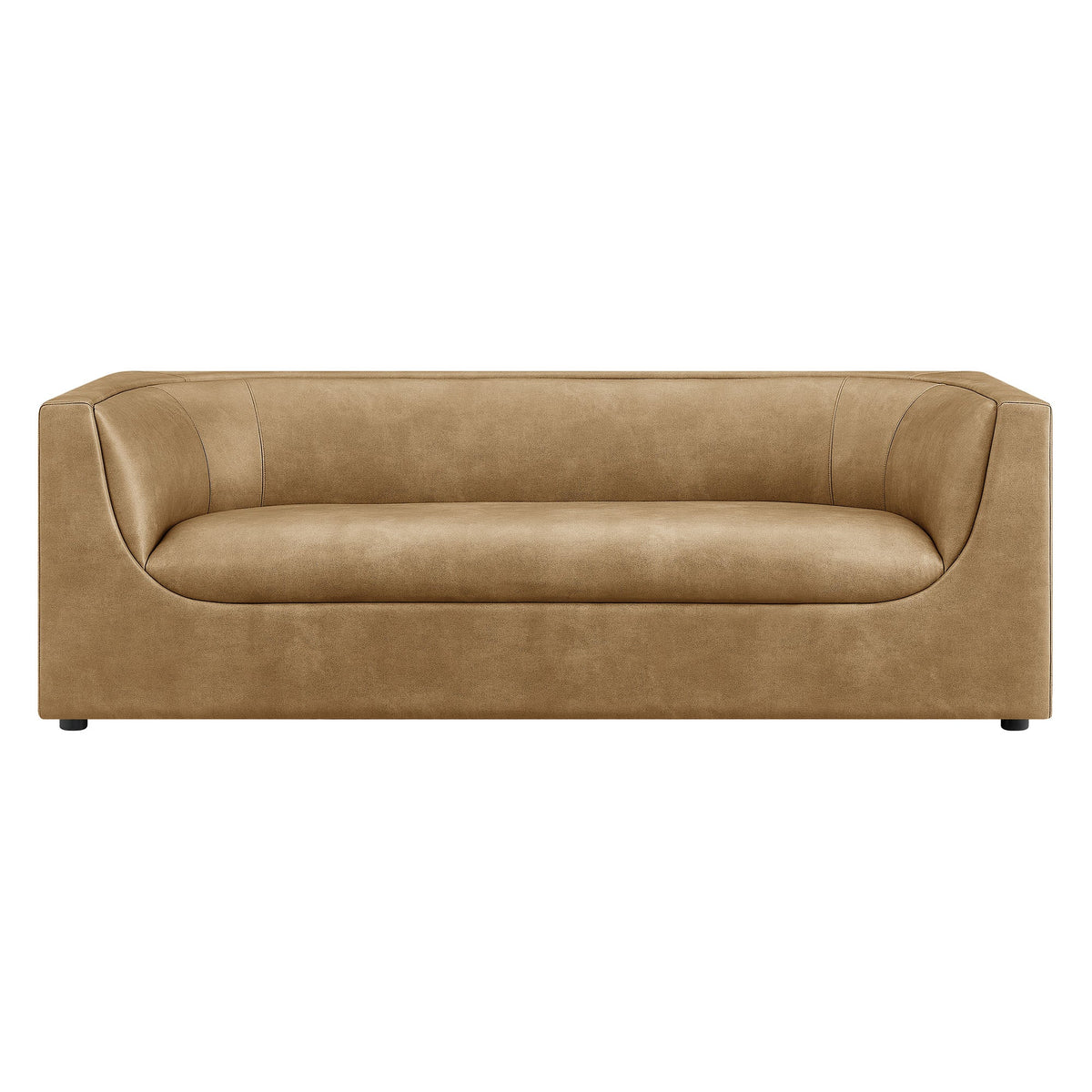Hilda 86" Curved Back Vegan Leather Sofa - view 8