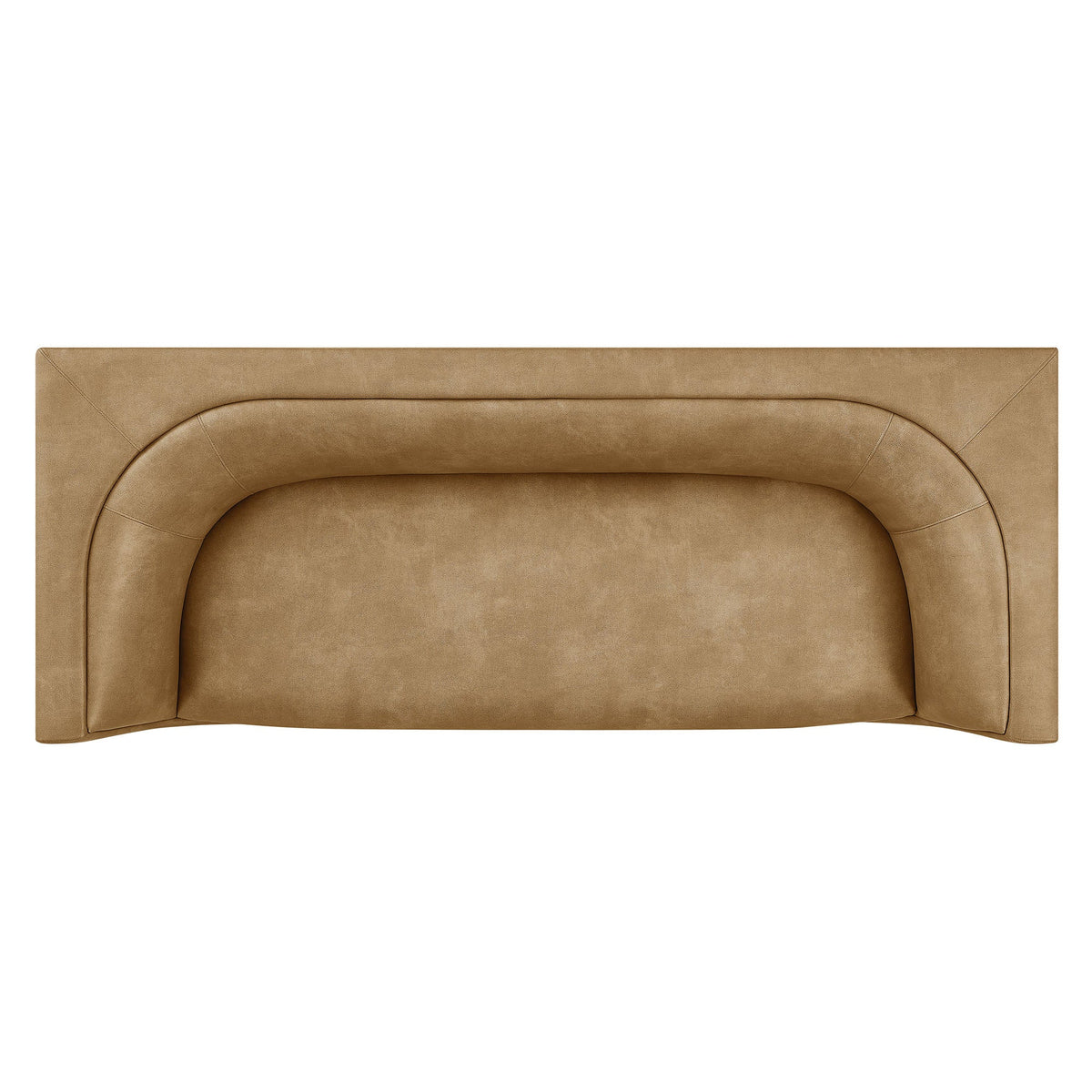 Hilda 86" Curved Back Vegan Leather Sofa - view 12