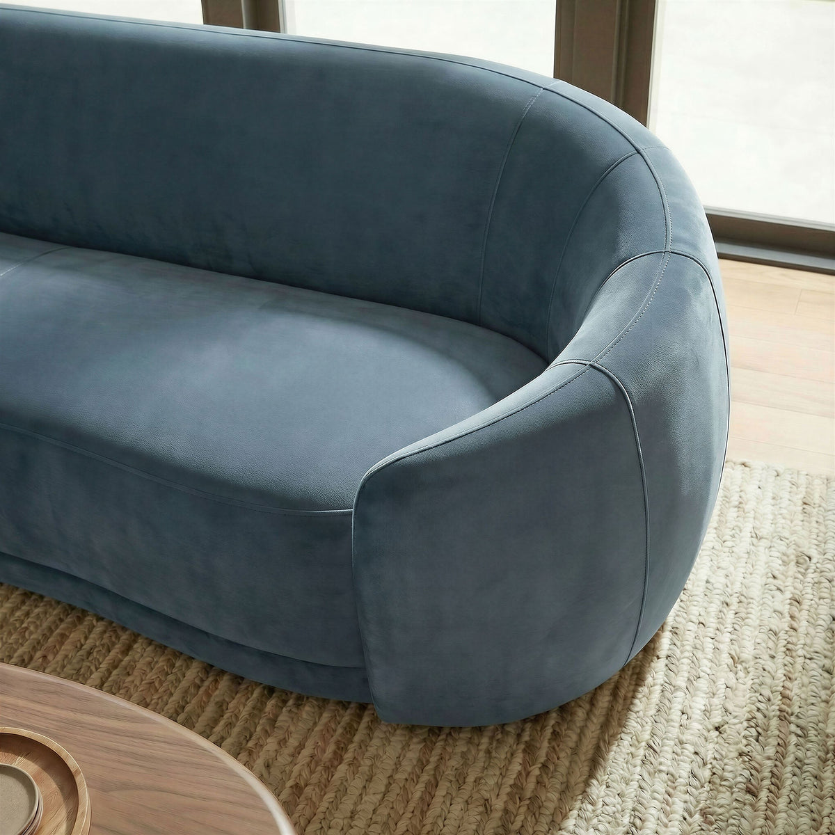 Contessa Curved Performance Velvet Sofa
