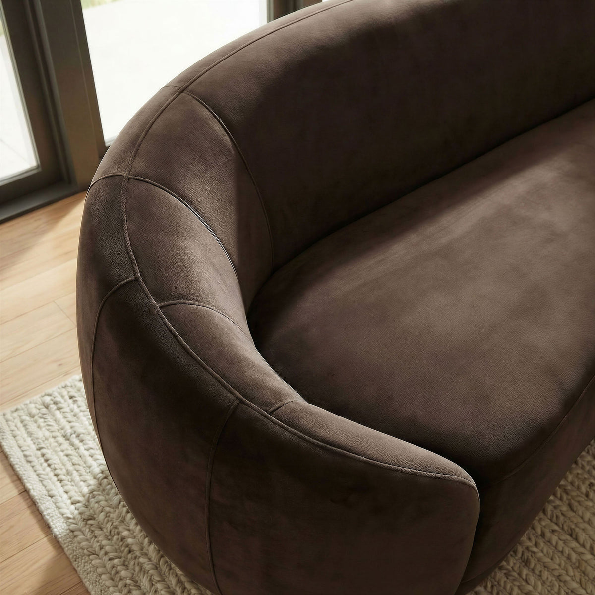 Contessa Curved Performance Velvet Sofa