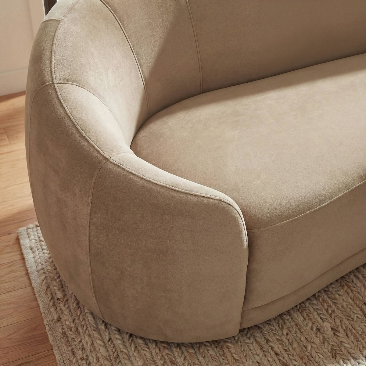 Contessa Curved Performance Velvet Sofa