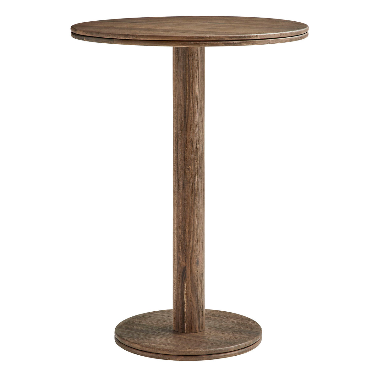 Neo 31 Inch Round Indoor - Outdoor Patio Wood Bar Table