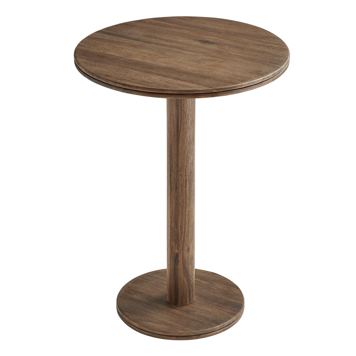 Neo 31 Inch Round Indoor - Outdoor Patio Wood Bar Table