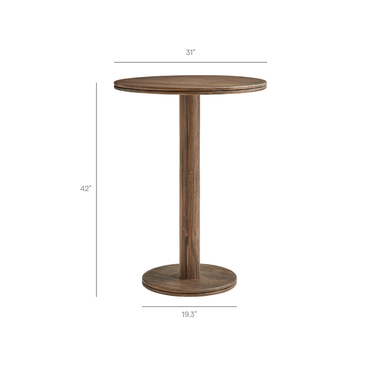 Neo 5-Piece Round Indoor - Outdoor Round Patio Bar Table And Stool Set