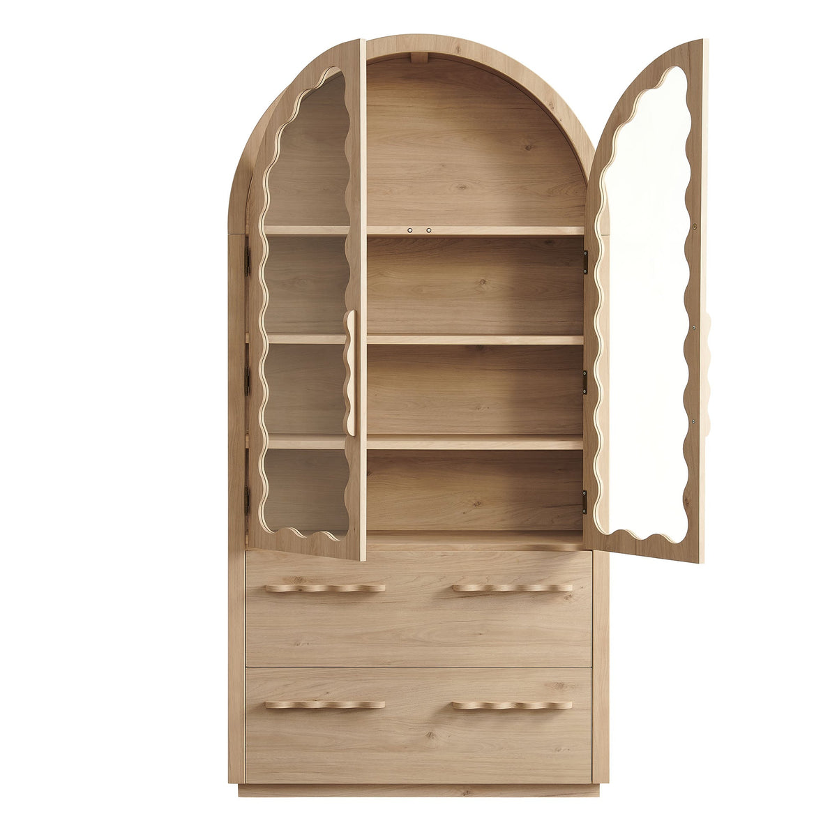 Rory 76 Inch Arched Kitchen Pantry Cabinet - view 5