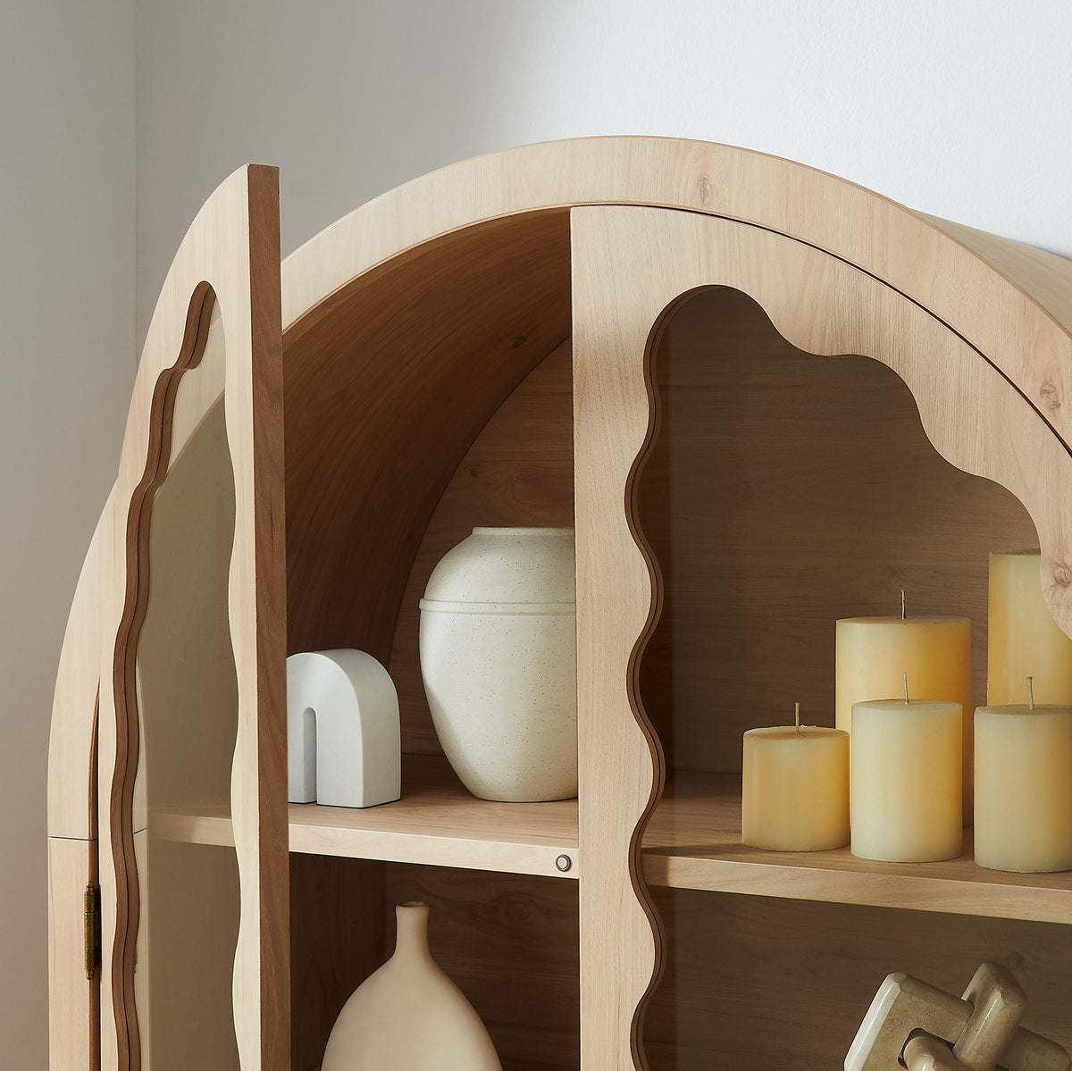 Rory 76 Inch Arched Kitchen Pantry Cabinet - view 17