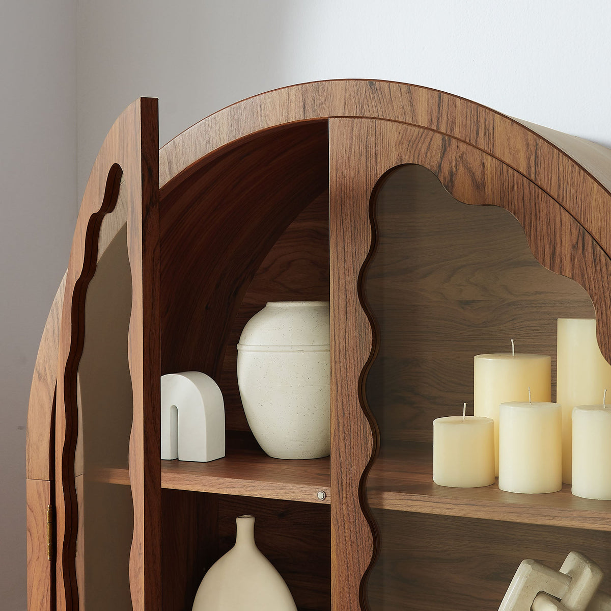 Rory 76 Inch Arched Kitchen Pantry Cabinet - view 18