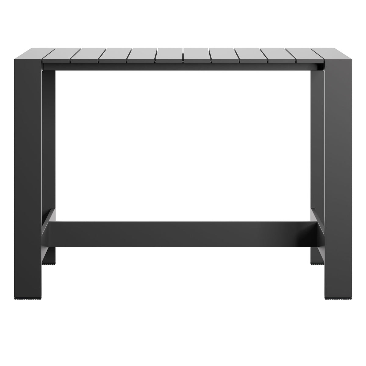 Tahoe 59 Inch Rectangle Outdoor Aluminum Bar Table - view 2