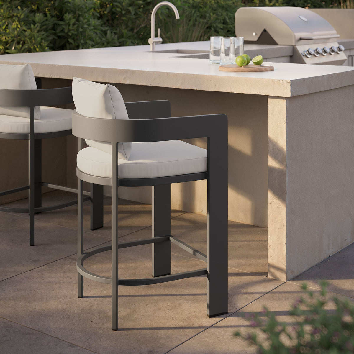 Tahoe Outdoor Patio Aluminum Counter Stool