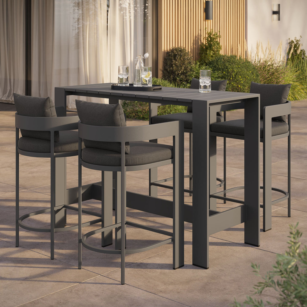 Tahoe 5-Piece Outdoor Bar Table Set