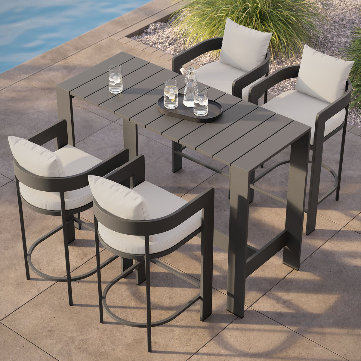 Tahoe 5-Piece Outdoor Bar Table Set