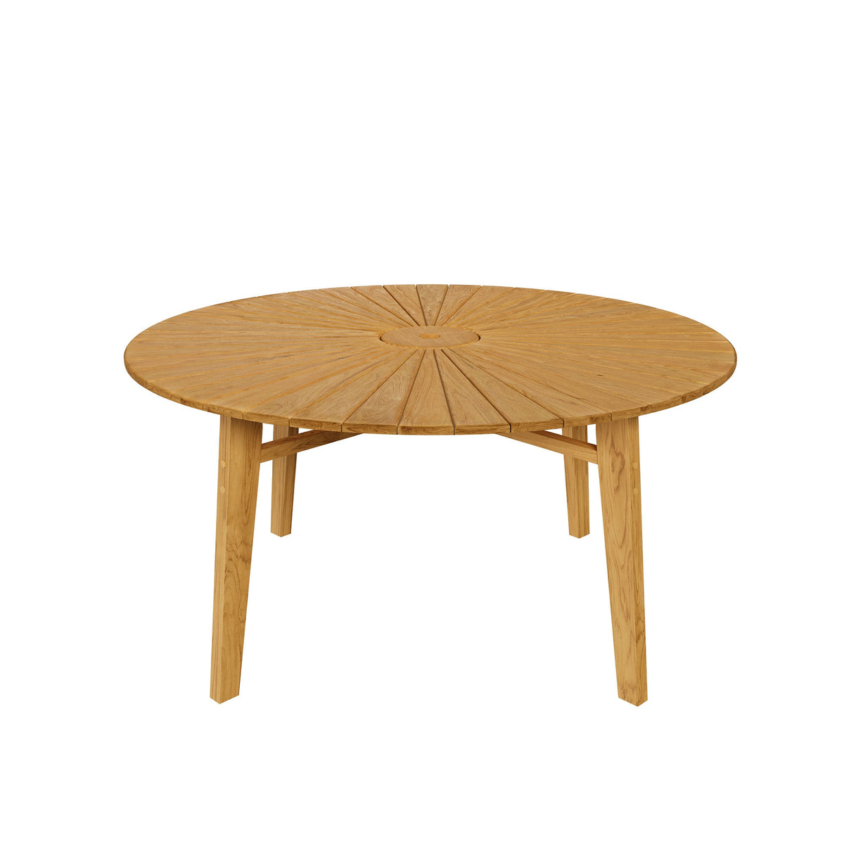 Cielo 59" Sunburst Outdoor Teak Dining Table