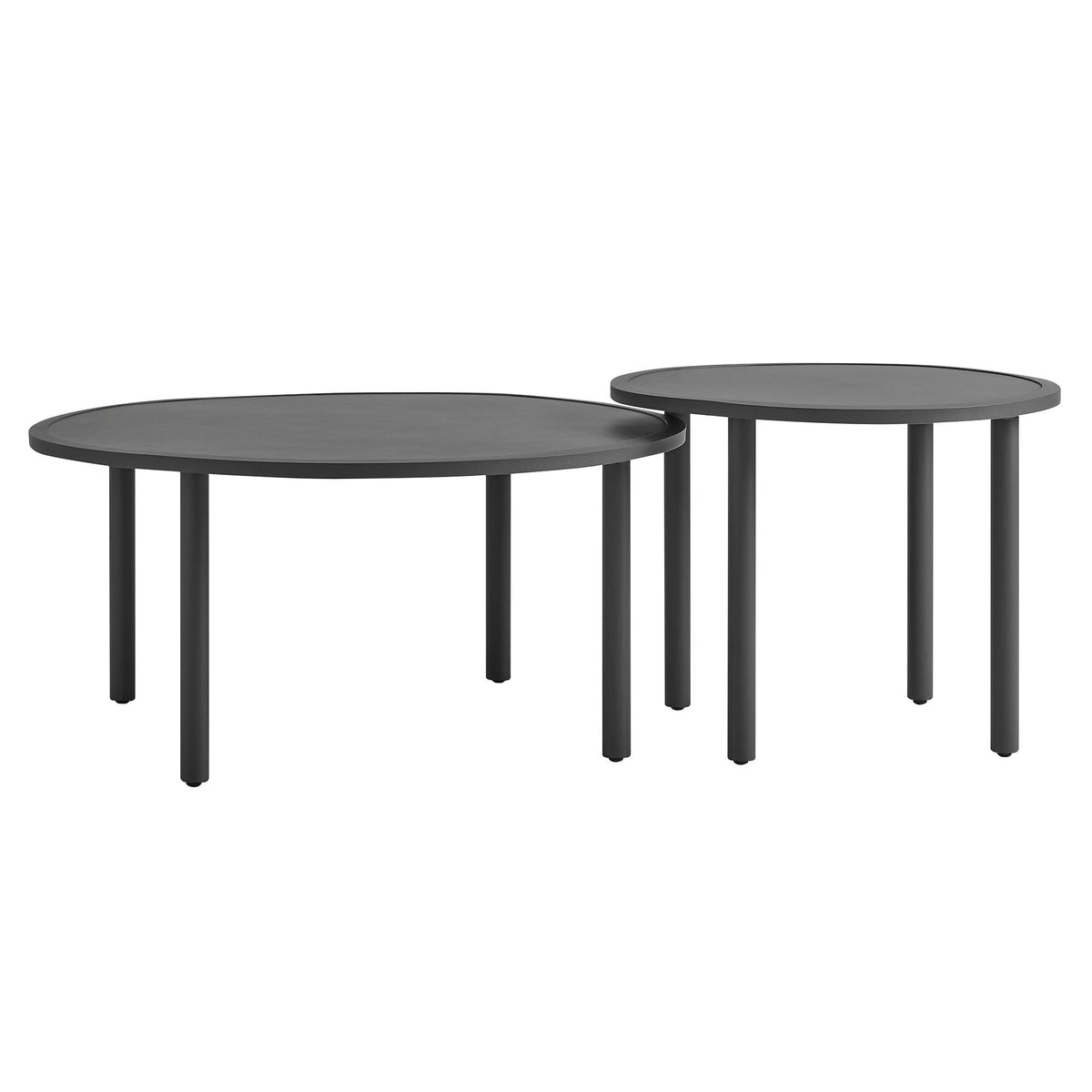Porta 2 Piece Nesting Outdoor Aluminum Coffee Table Set