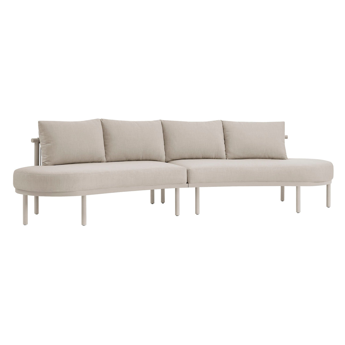 Porta 2 Piece Outdoor Aluminum Modular Sofa