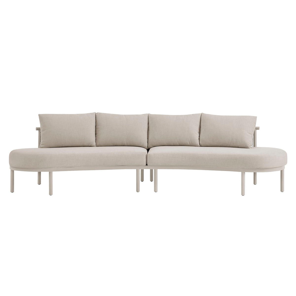 Porta 2 Piece Outdoor Aluminum Modular Sofa