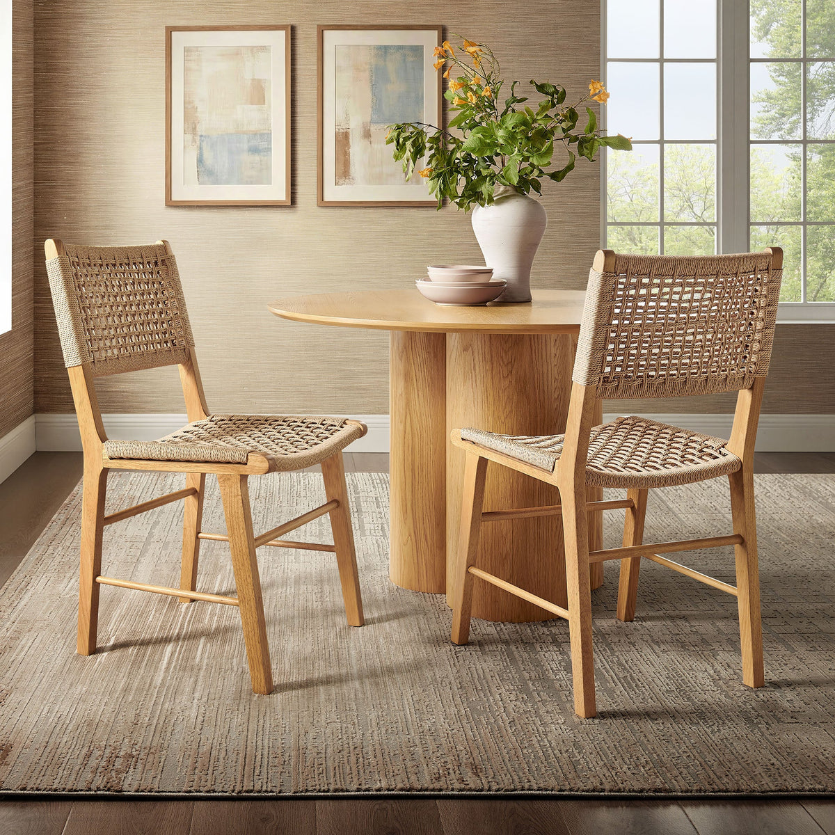 Tindra Woven Dining Chairs Set of 2
