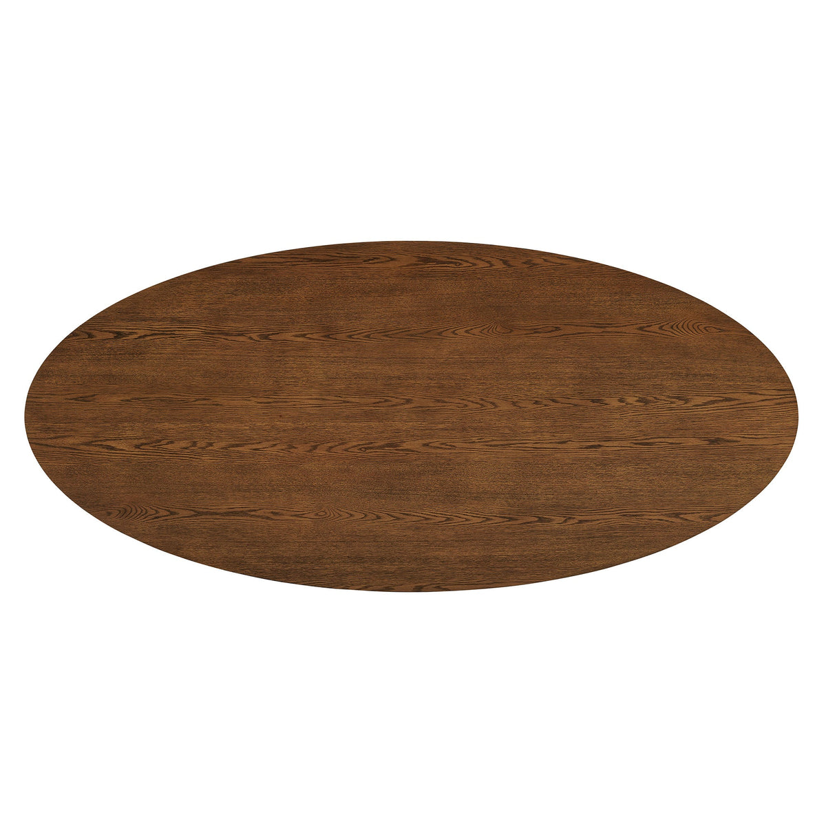 Renwick 79 Inch Oak Veneer Oval Pedestal Dining Table