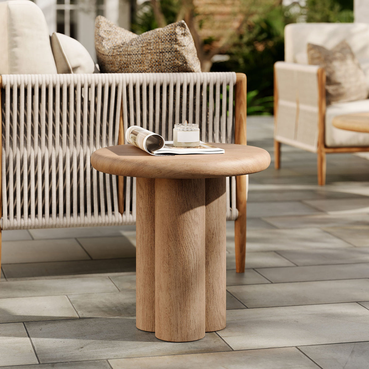 Tori 20 Inch Round Indoor and Outdoor Side Table