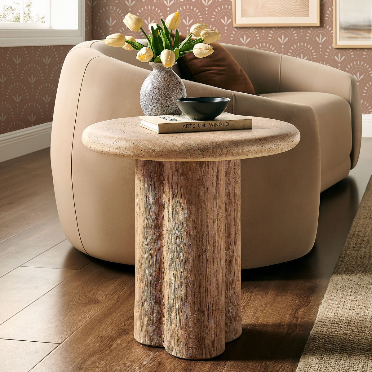 Tori 20 Inch Round Indoor and Outdoor Side Table
