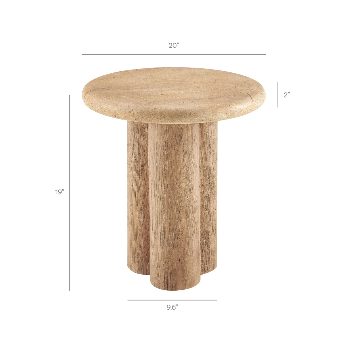 Tori 20 Inch Round Indoor and Outdoor Side Table