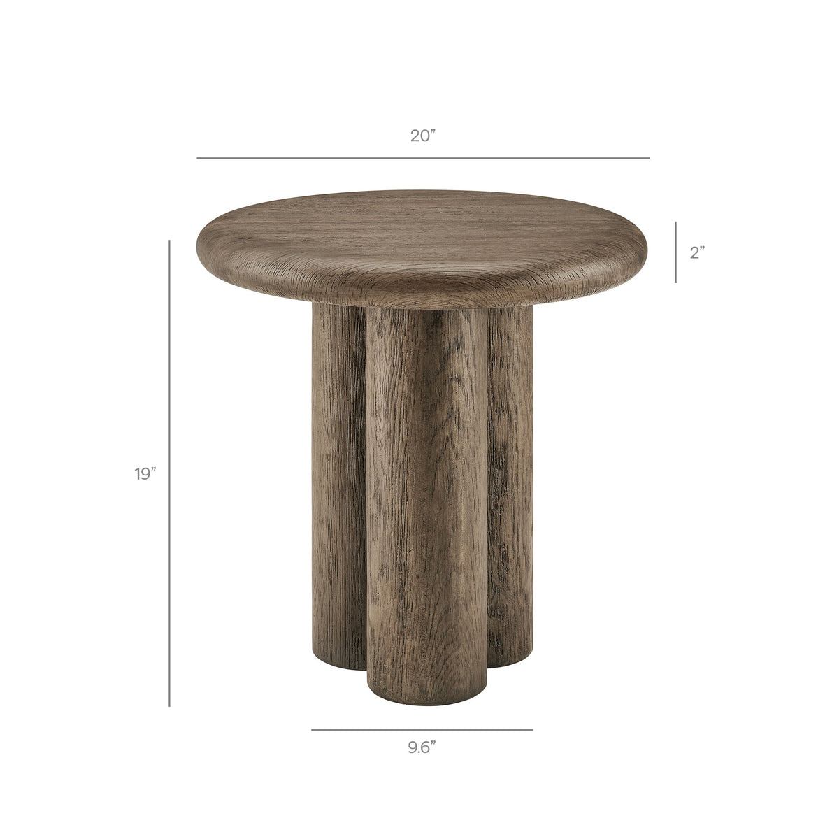 Tori 20 Inch Round Indoor and Outdoor Side Table