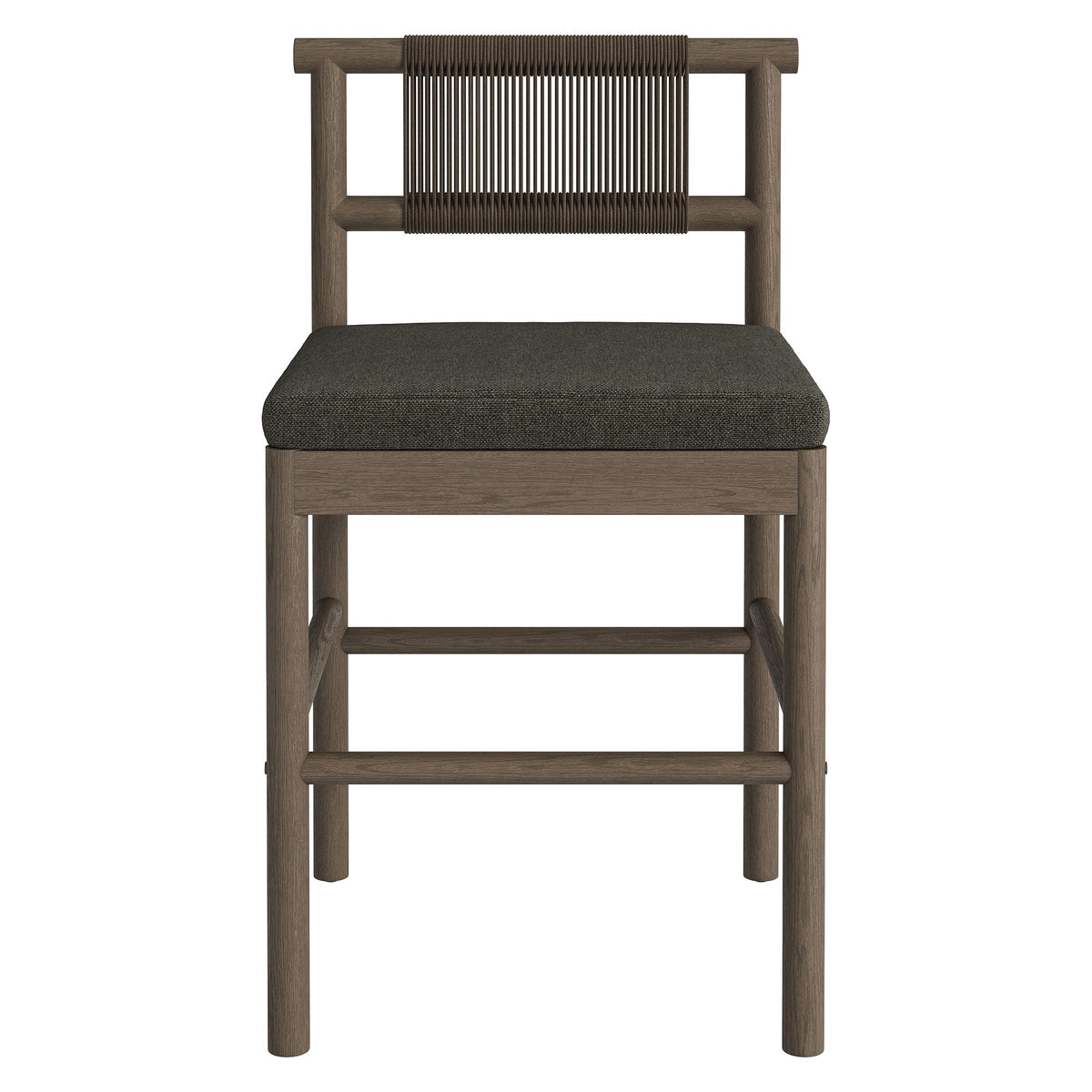 Eleni Outdoor Teak Wood Counter Stools Set of 2