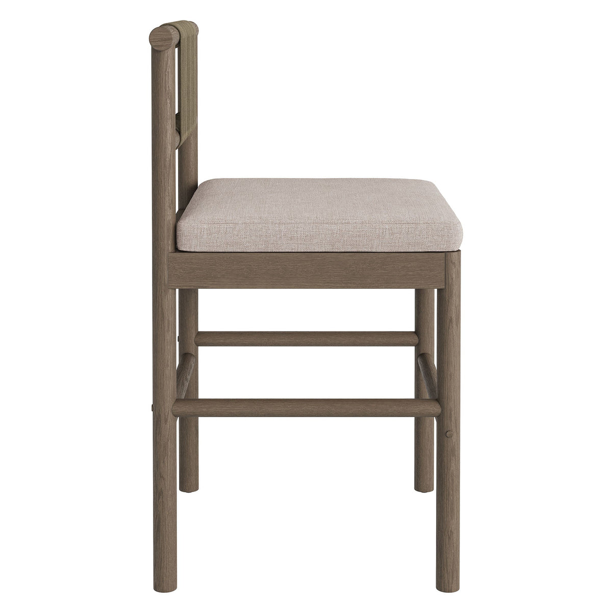 Eleni Outdoor Teak Wood Counter Stools Set of 2