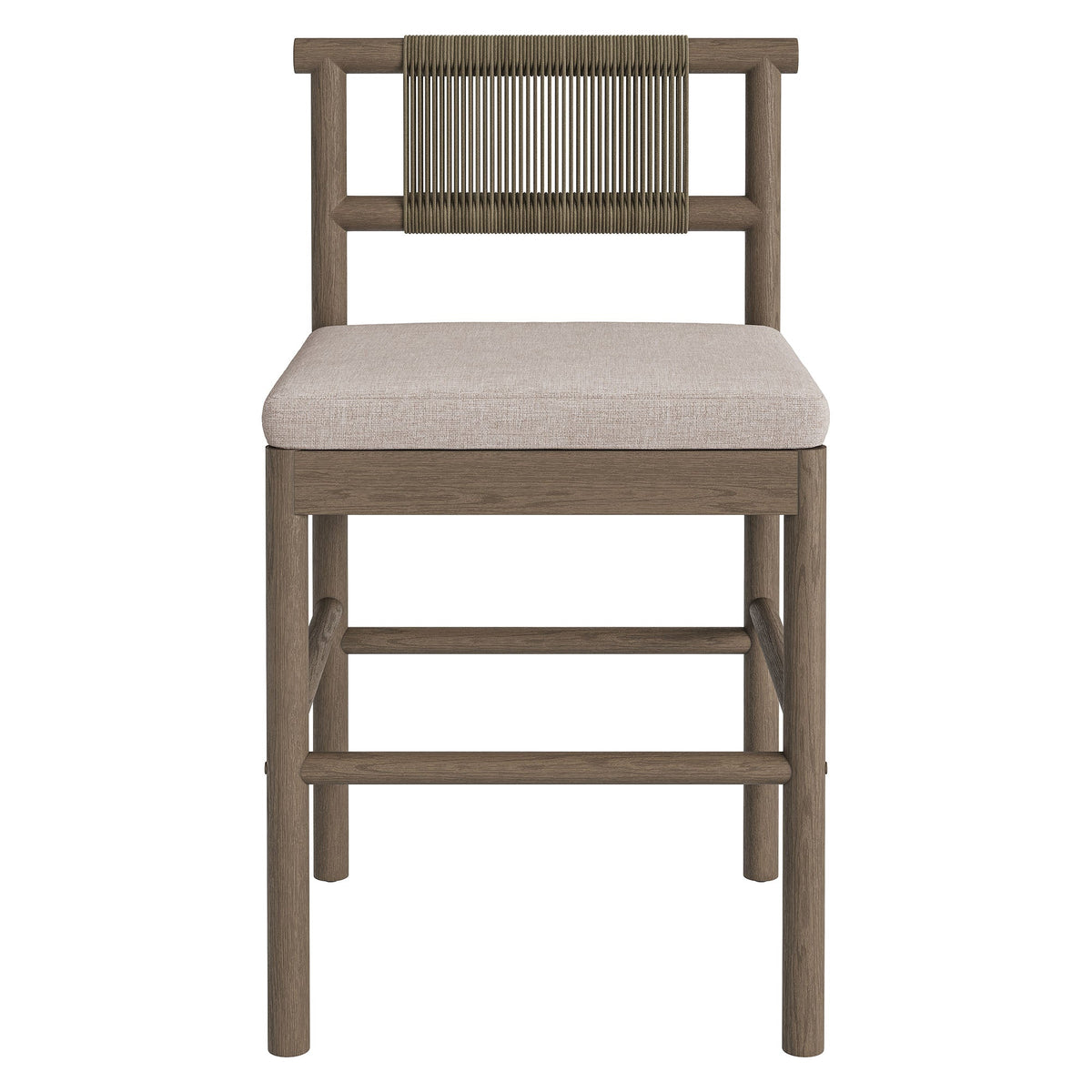 Eleni Outdoor Teak Wood Counter Stools Set of 2