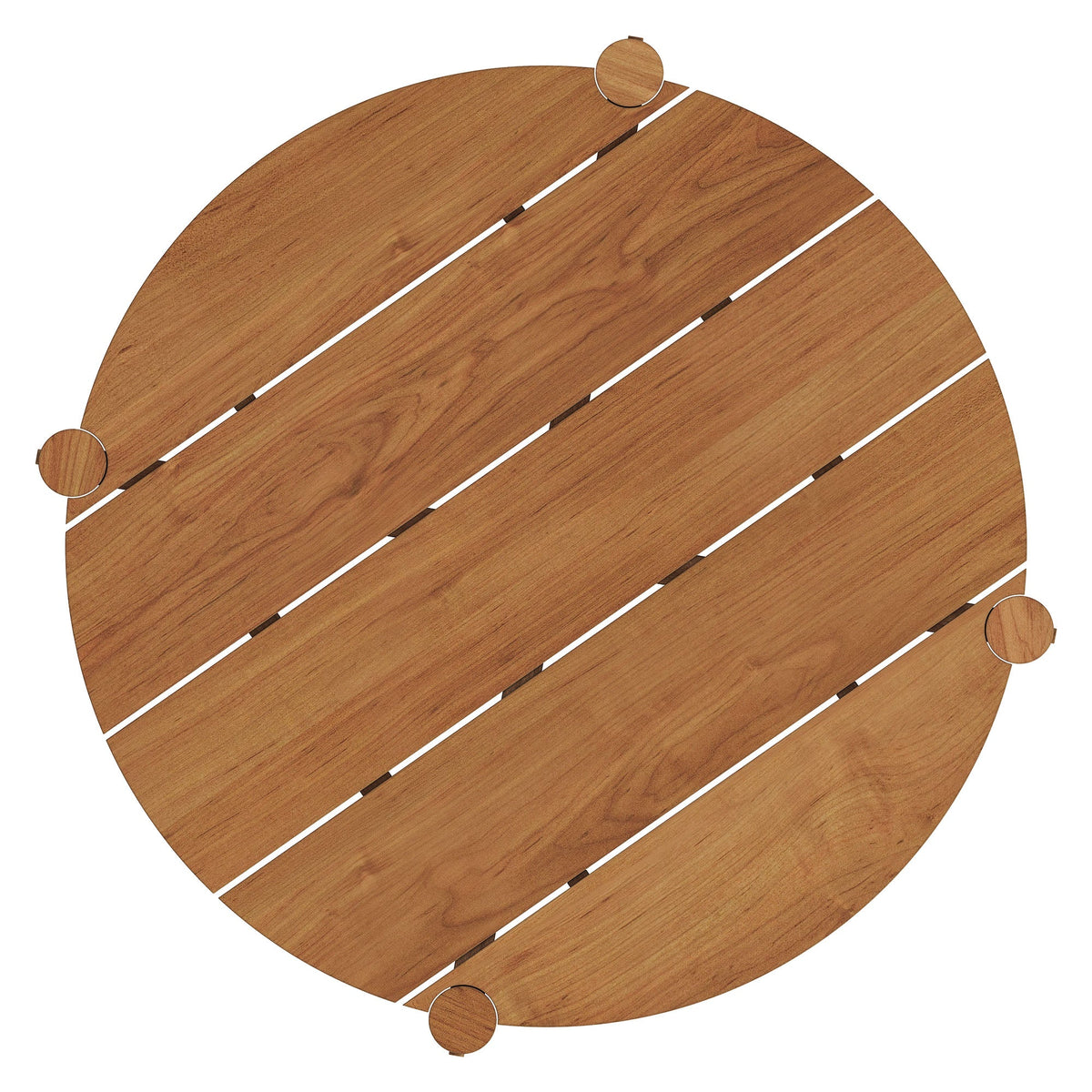 Eleni Round 35 Inch Outdoor Teak Wood Round Bar Table