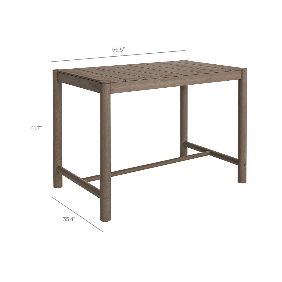 Eleni 5-Piece Outdoor Teak Wood Bar Set
